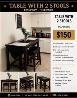 Table and stools