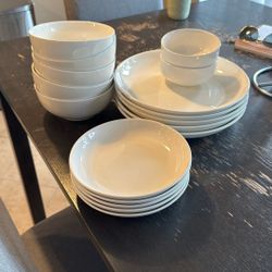 White Plates And Bowls