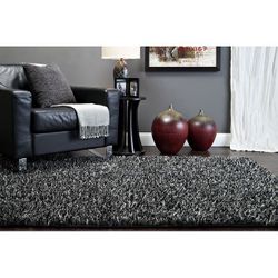 Suriya fusion rug in black charcoal 5x8
