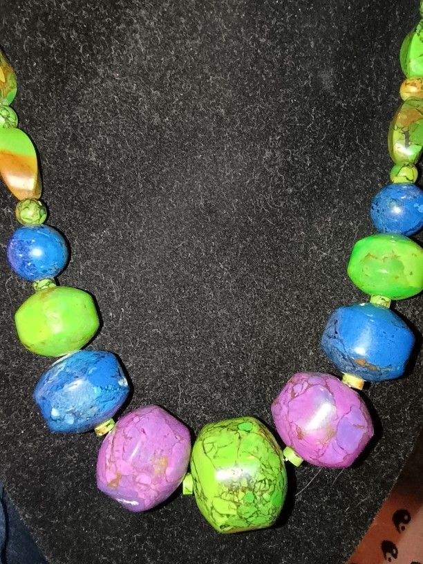 Jay King Purple, Blue and Green Necklace