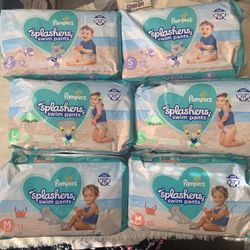 SWIM DIAPERS!!!!!! PAMPERS SPLASHERS. SMALL, MEDIUM & LARGE!!! $4 Or 3  For $10!!!! Grab Them Now. Price Will Be $5 After Spring 