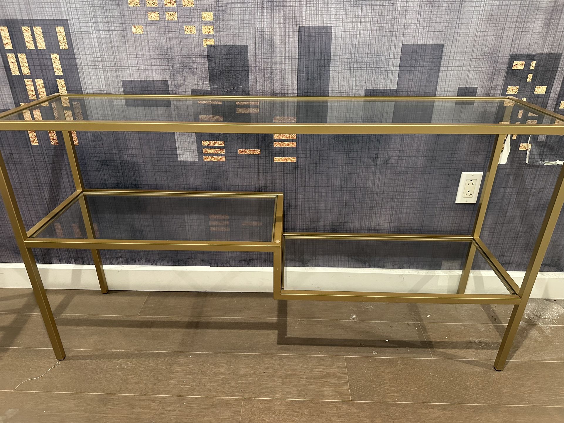 Glass Console table for foyer