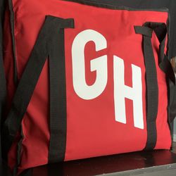 Grubhub Official Large (XL) 20”x20”x10” Insulated Food Delivery Carrying Tote Bag Red for Pizza delivery, Food Service, Etc. 