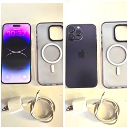 FOR SALE $380 *(DELIVERY EXTRA $10)* I HAVE A IPHONE 14-PRO-MAX 128GB (DEEP PURPLE COLOR 💜) SUPER NICE CLEAN PHONE! **((BRAND NEW CONDITION 10/10))**