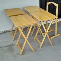 4 TV Trays Set Or Folding Tables