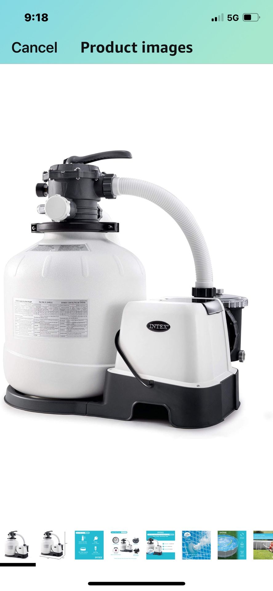 Intex Sand Filter Pump & Saltwater System for Up to 15,000 Gal Pools, Krystal Clear - Automatic Algae Control & Above-Ground Swimming Pool Cleaning Ne