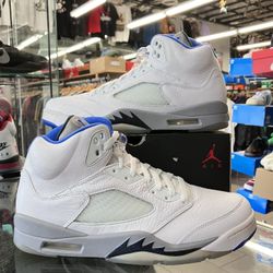 Air Jordan 5 Retro White Stealth 