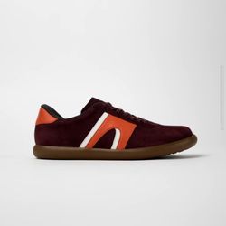 Camper Pelotas Soller Suede Nubuck Leather Sneakers Burgundy EU 43 / US 9.5