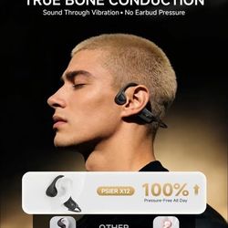 Bone Conduction Headphones – IPX5 Waterproof, 10H Playtime