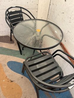 Patio table with chairs