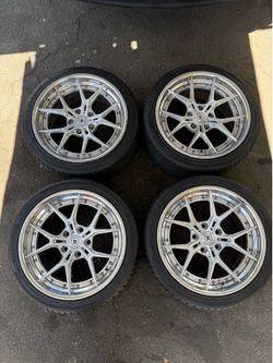 Rohana Forged RFG25 Trinity 18” Staggered Wheels 5x120 Fitment w/ Tires. Full Set!
