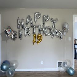 FREE All Balloon Birthday Decoration In Pic