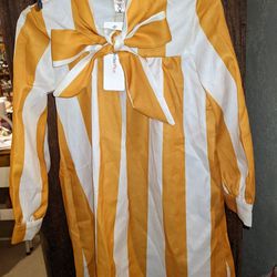 Yellow/White Stripes Dress