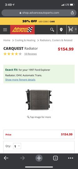 Radiator and Thermostat for 1997 Ford Explorer