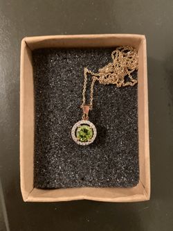 Peridot stone necklace