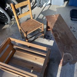 Kids Bench W/ Chair 