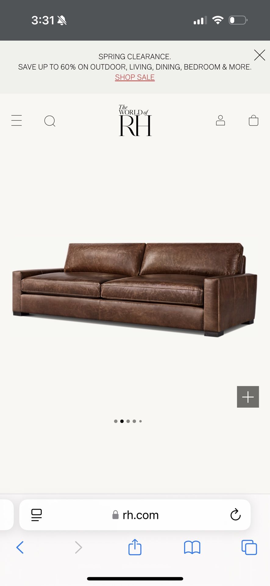 Restoration Hardware 9ft Sofa, Chair, Ottoman