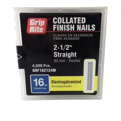 2-1/2 in. x 16-Gauge Electrogalvanized Steel Finish Nails 4000 per Box=Tools-877