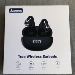 NEW*👉🏻Bluetooth True Wireless Earbuds Open Ear Clip Bone Conduction Waterproof (Silver Lake)