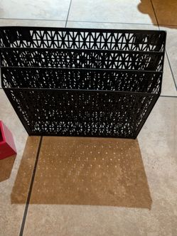 Black Metal Mesh Desk File Organizer