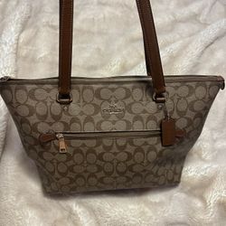 brown coach bag original canvas 