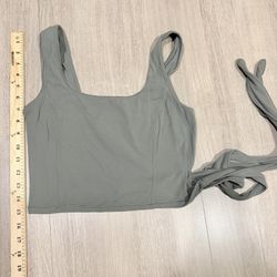 Lululemon Tie Back Crop Tank Top Sage Green