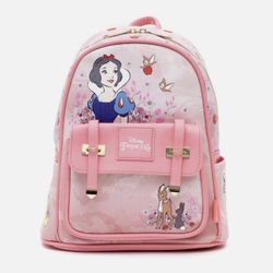 Wondapop Disney Princess Snow White Mini Backpack Vegan Faux Leather Pink