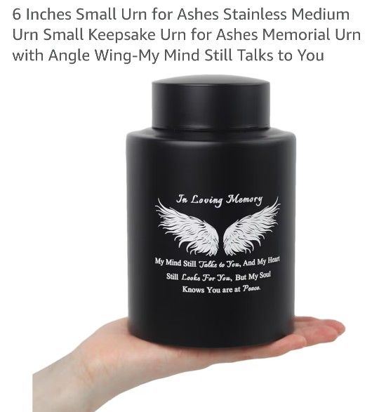 New STAINLESS STEEL URN ⚱️. See 👀 All Photos. Cash & Pickup Only