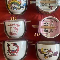 Hello Kitty Bowl & Chopstick Combo