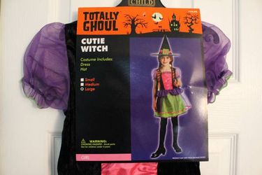 Cutie Witch Girl's Halloween Costume (Large) - Totally Ghoul - New with Tag