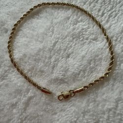 10K Yellow Gold Rope Bracelet