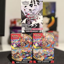 Pokemon- Booster Bundles (Mega Evolution & White Flare)