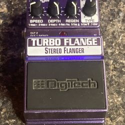 Turbo Flange Stereo Flanger Guitar Pedal By Digitech