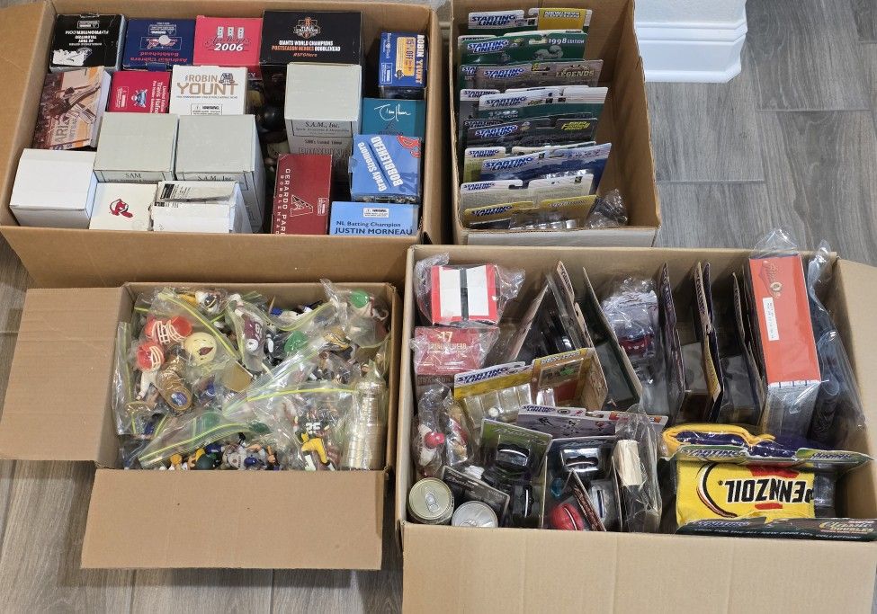 Large Lot of Sports Collectibles Figures Bobbleheads & Misc Items
