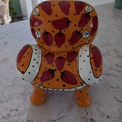 Rare.    Ceramic.  Chili Pepper Chair Bank