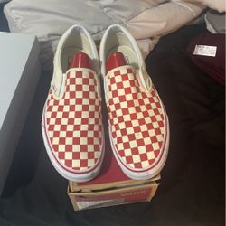 vans slip on checkerboard size 11
