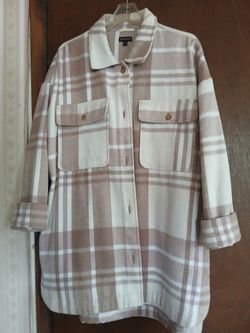 Ladies Brown flannel jacket new ... never worn