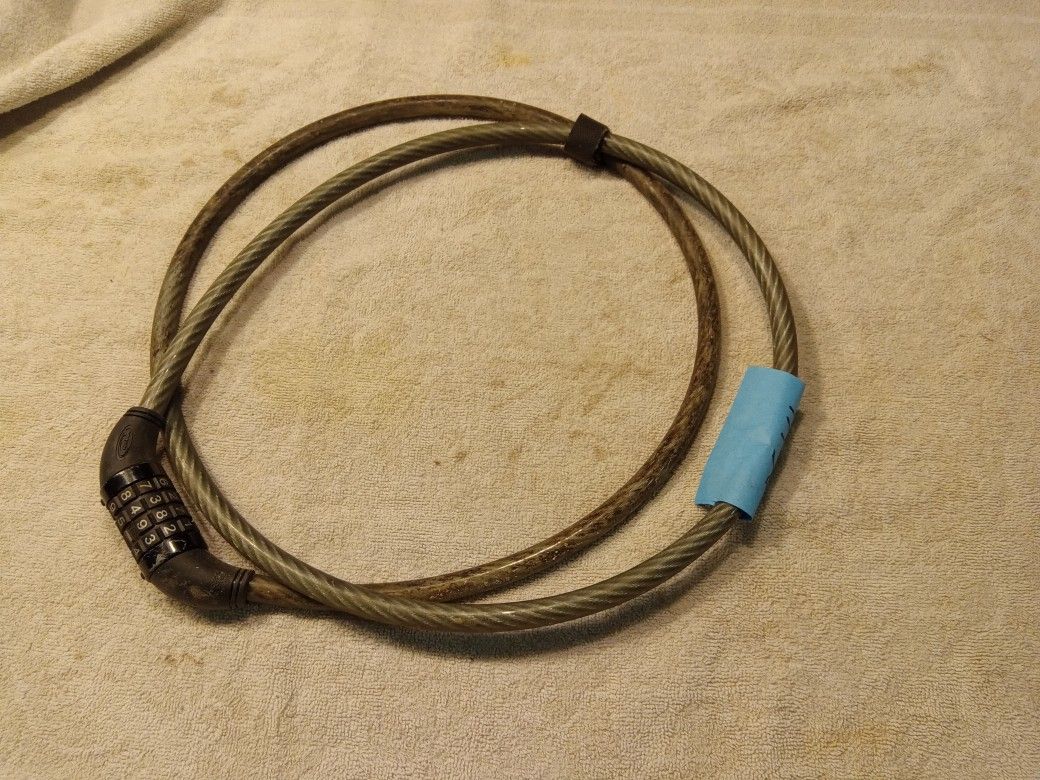 Heavy Duty Cable Bike Lock With Combination Lock