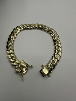 14k Gold Plated 10mm 7.5” 35+ Gram Handmade Miami Cuban Link