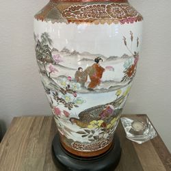 Antique Asian Lamp Set Of 2