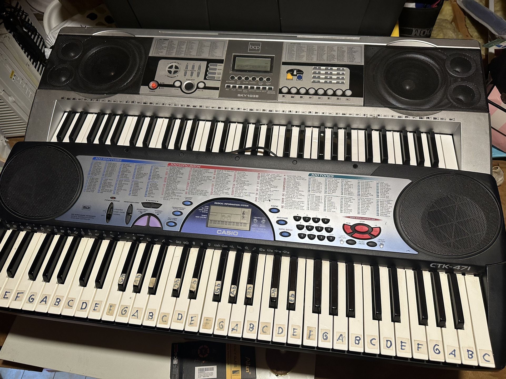Electric keyboards