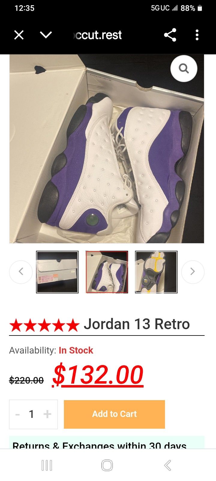 Jordan 13 Retro White And Purpal 13s