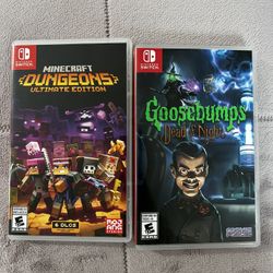 🎮 Bundle: Minecraft Dungeons (Switch) + Goosebumps: Dead of Night – Used, Excellent Condition
