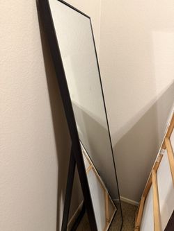 Black frame Standup Mirror
