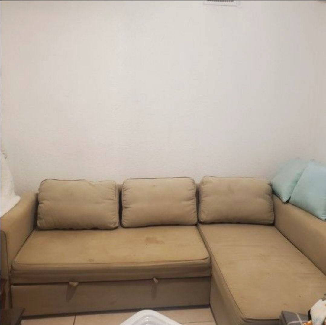 L Shaped Sofa-Bed with Storage