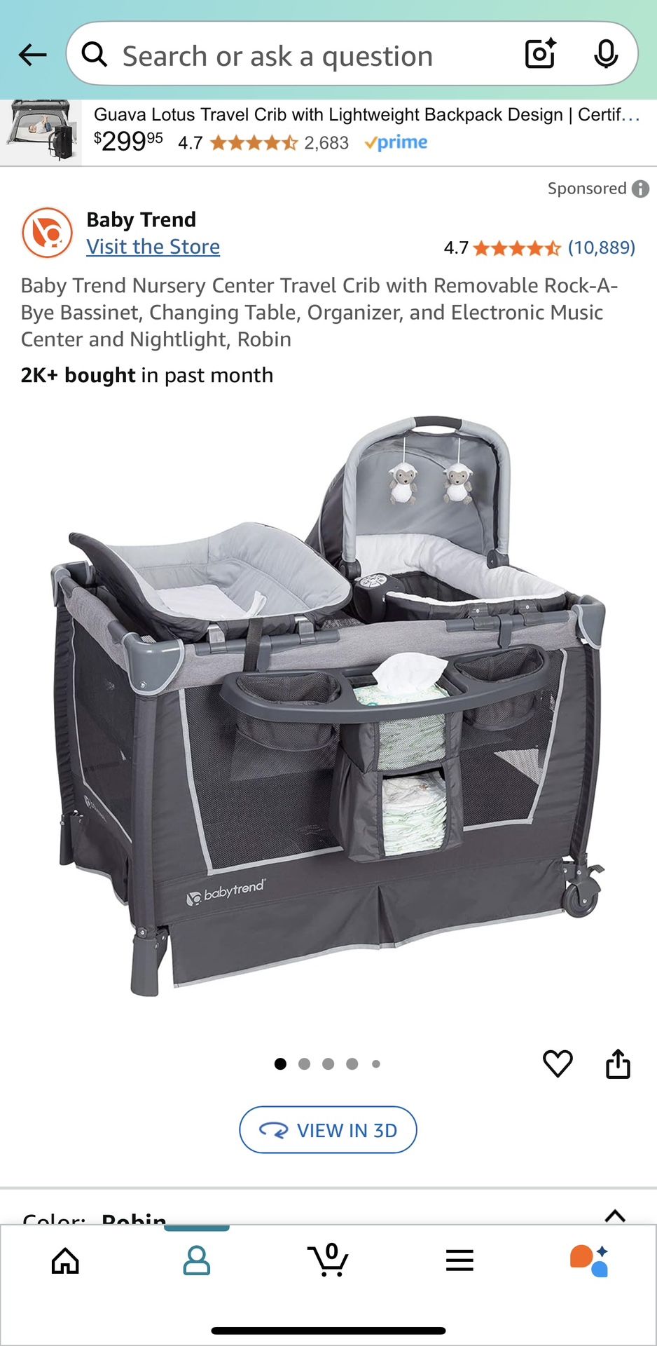 Travel Crib With Bassinet And Changing Station