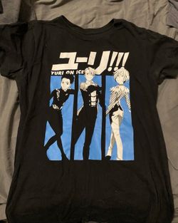 Yuri On Ice Crunchyroll Anime Manga T-Shirt Men's Small Short Sleeve Black