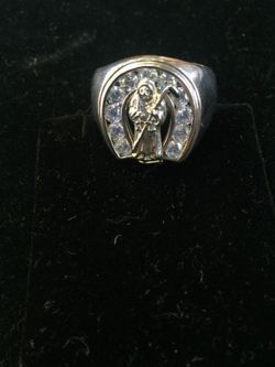 Silver Santa Muerte ring