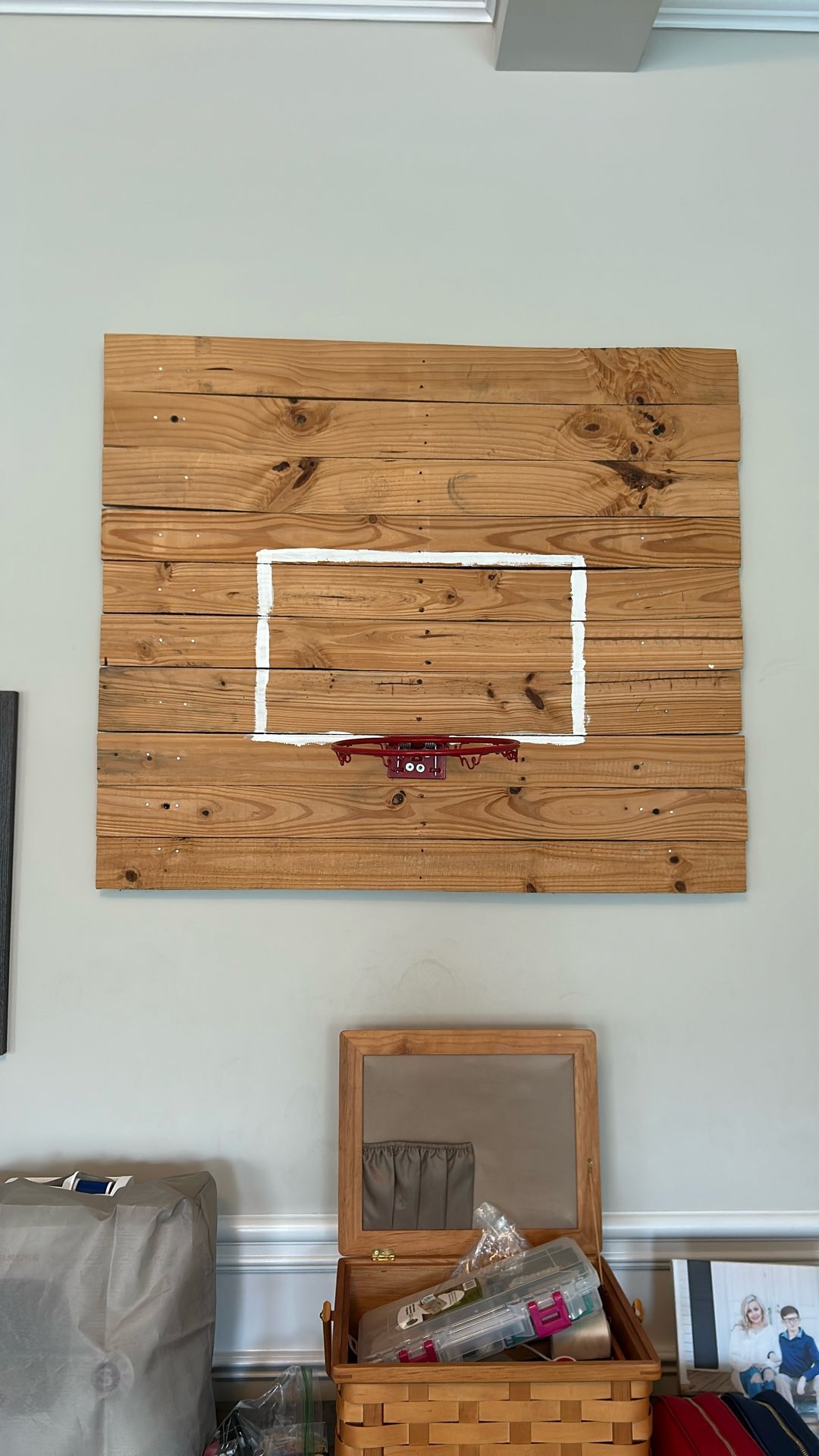 Inside Basketball Hoop