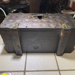 Antique Rustic Trunk Hand crafted in Spain Great